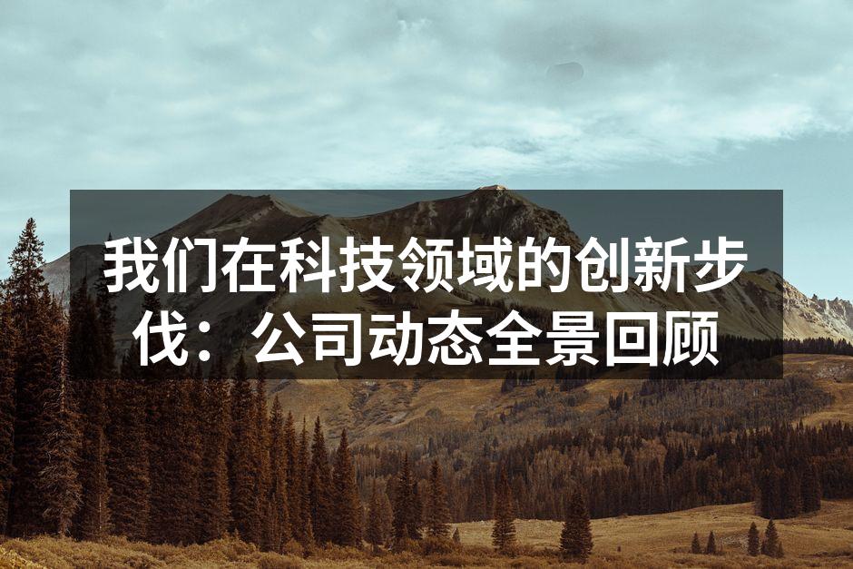 我们在科技领域的创新步伐：公司动态全景回顾